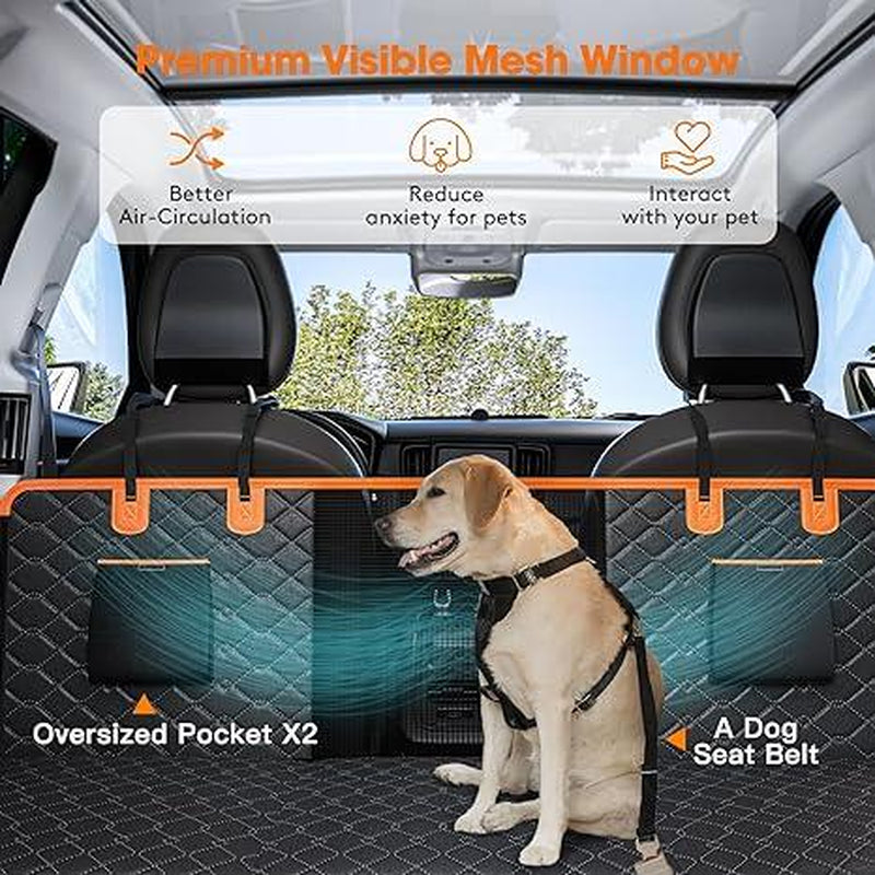 MIXJOY Heavy Duty Dog Car Seat Cover & Back Seat Extender - The Ultimate Travel Hammock for Dogs, Perfect for SUVs and Trucks - A Must-Have for Outdoor Adventures and the Ideal Father's Day Gift!