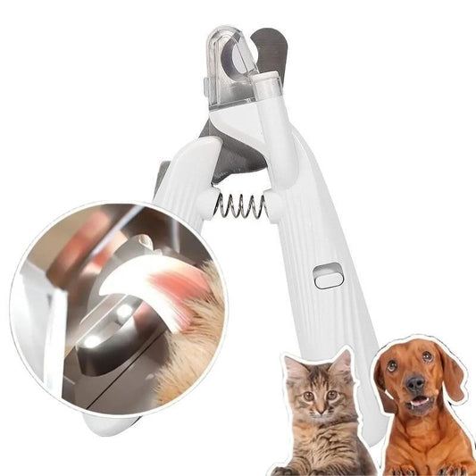 2-in-1 Pet Nail Grinder and Clipper with LED Light for Safe and Precise Trimming of Cats and Dogs