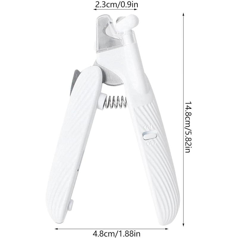 2-in-1 Pet Nail Grinder and Clipper with LED Light for Safe and Precise Trimming of Cats and Dogs