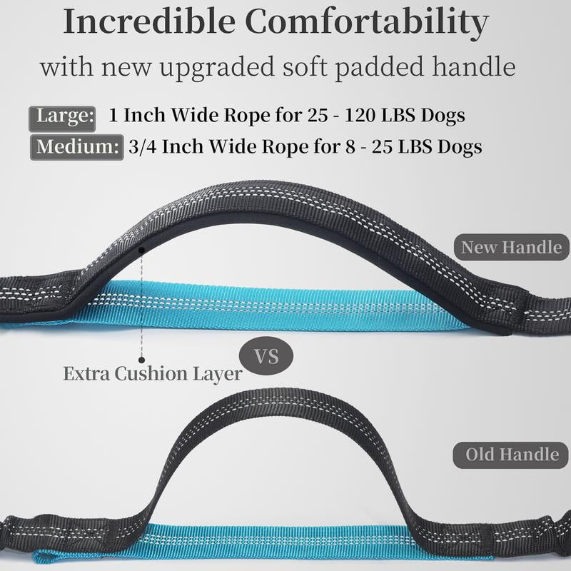 Ultimate Hands-Free Dog Leash with Zipper Pouch - Enjoy Comfortable Walks, Jogging, and Running with Dual Padded Handles and Durable Bungee