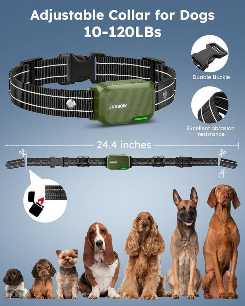 Transform Your Dog's Behavior with the JUGBOW 3300FT Waterproof Training Collar - Rechargeable E-Collar Featuring 4 Customizable Training Modes