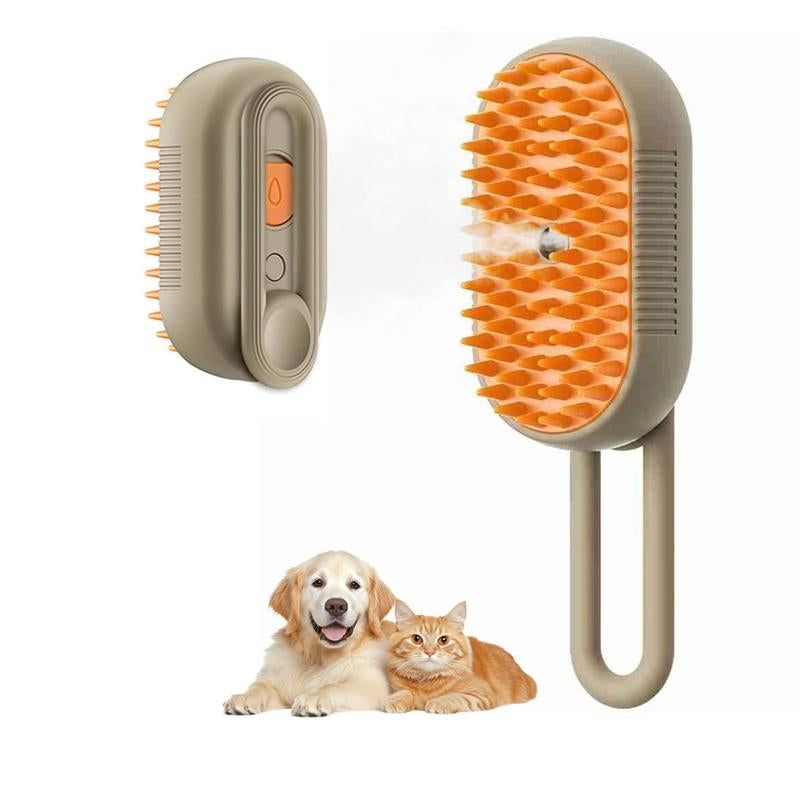 3-in-1 Pet Steam Brush and Hair Remover for Cats and Dogs - Adjustable Grooming Comb with Steamy Mist Technology for Effective Fur Removal