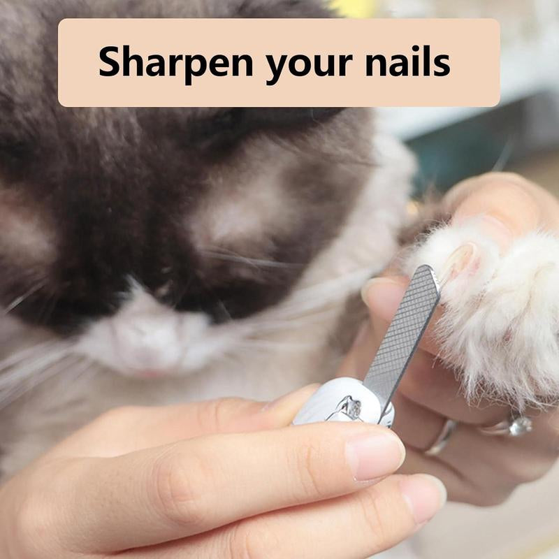 2-in-1 Pet Nail Grinder and Clipper with LED Light for Safe and Precise Trimming of Cats and Dogs