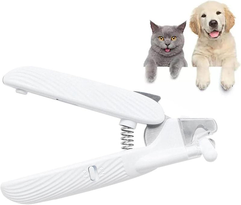 2-in-1 Pet Nail Grinder and Clipper with LED Light for Safe and Precise Trimming of Cats and Dogs